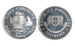 Portugal 100 Escudos 1989 Islas Canarias PROOF