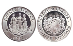 Gran Bretaña 25 Ecu 1992 Las Tres Gracias PROOF