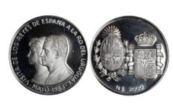 Uruguay 2000 Nuevos Pesos 1983 Visita Reyes PROF