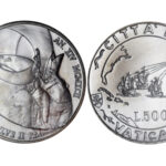 Vaticano 500 Liras 1992 Evangelización de América Juan Pablo II SC