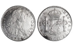 Carlos IV (1788-1808) 8 Reales 1794 Potosí PR Peq. grieta en anv. MBC-EBC