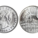 5 Monedas de 2000 Pesetas 1994 Asamblea FMI Madrid plata SC