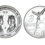 España 3 Euros 1998 500 Aniversario Descubrimiento Tierra firme Venezuela PROOF