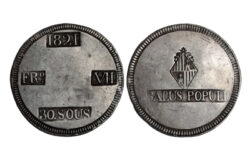 Fernando VII 30 Sous 1821 Mallorca MBC+