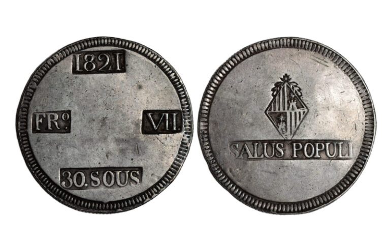 Fernando VII 30 Sous 1821 Mallorca MBC+