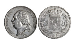 Luis XVIII Francia 5 Francos 1816 B golp. MBC+