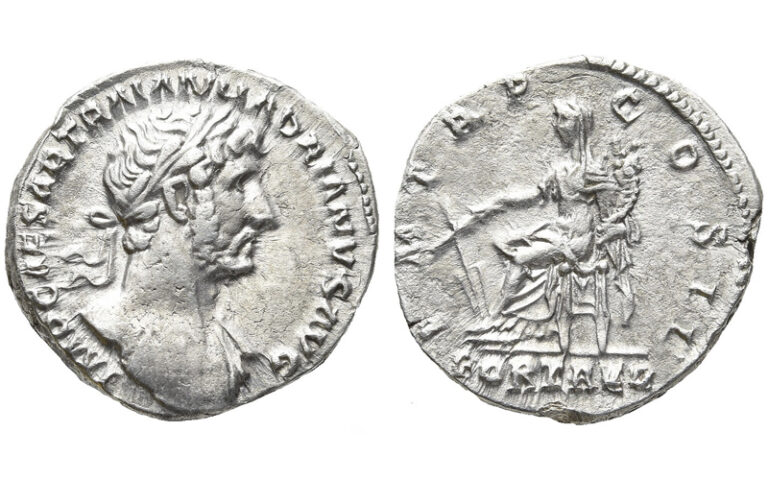 Adriano Denario 118 d.C. Roma MBC+