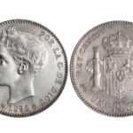 Alfonso XIII 1 Peseta 1896*18-96 limp. SC-