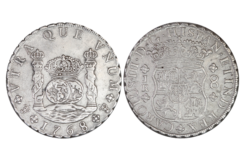 Carlos III 8 Reales 1768 Potosí JR MBC+