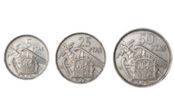 Serie Completa 5, 25 y 50 Pesetas 1975 BA MBC- a MBC