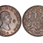 Fernando VII 8 Maravedís 1814 Jubia EBC-SC