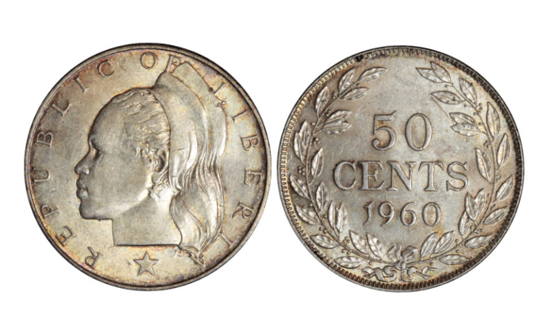 Liberia 50 Cents 1960 EBC-SC