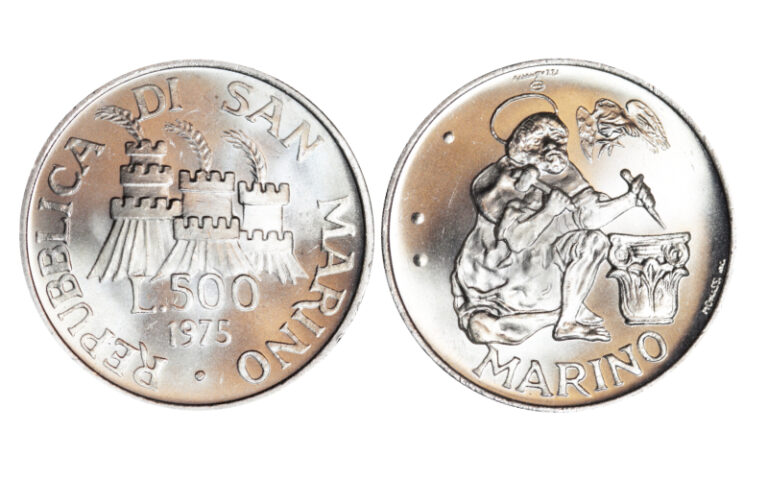 San Marino 500 Liras 1975 Apertura Agencia Numismática SC