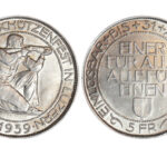 Suiza 5 Francos 1939 Festival de Tiro de Lucerna SC