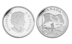 Canadá 1 Dólar 2015 50 Aniversario de la Bandera Canadiense PROOF