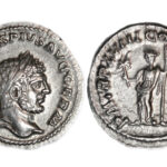 Caracalla Denario 215 d.C. Roma EBC