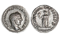 Caracalla Denario 215 d.C. Roma EBC