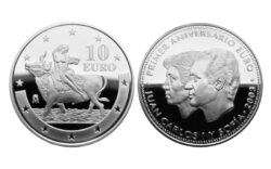 España 10 Euros 2003 Primer Aniversario del Euro Rapto de Europa PROOF
