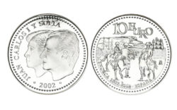 España 10 Euros 2002 Bicentenario de la Incorporación de Menorca a la Corona de Aragón PROOF