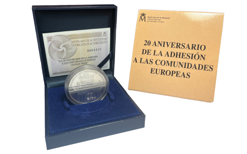 España 10 Euros 2006 XX Aniversario de la Adhesión a las Comunidades Europeas PROOF