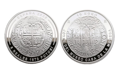 España 10 Euros 2025 8 Reales 1673 Potosí PROOF