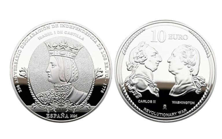 España 10 Euros 2026 250 Aniversario Declaración de Independencia Estados Unidos Isabel I de Castilla  PROOF
