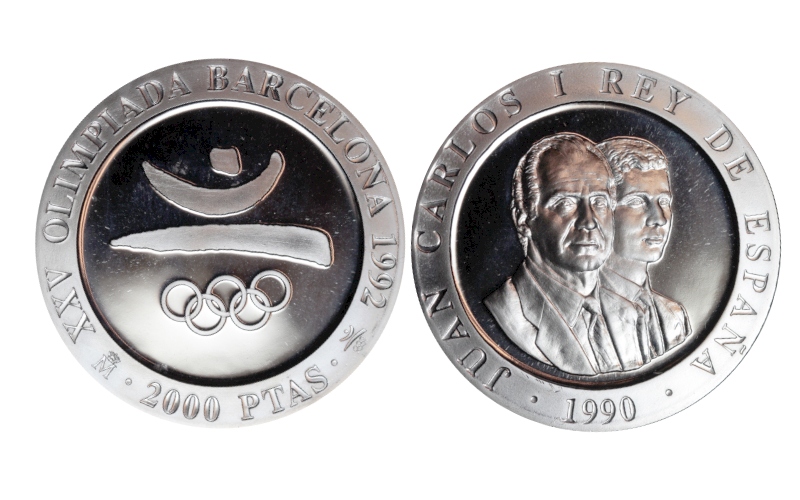 España 2.000 Pesetas 1990 Emblema Oficial XXV Olimpiada Barcelona 1992 FDC