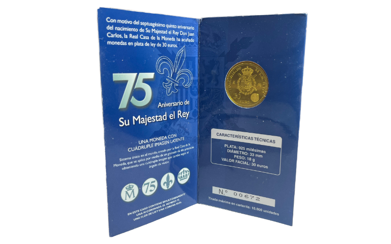 España Cartera Oficial 30 Euros 2013 75 Aniversario S.M. Juan Carlos I SC