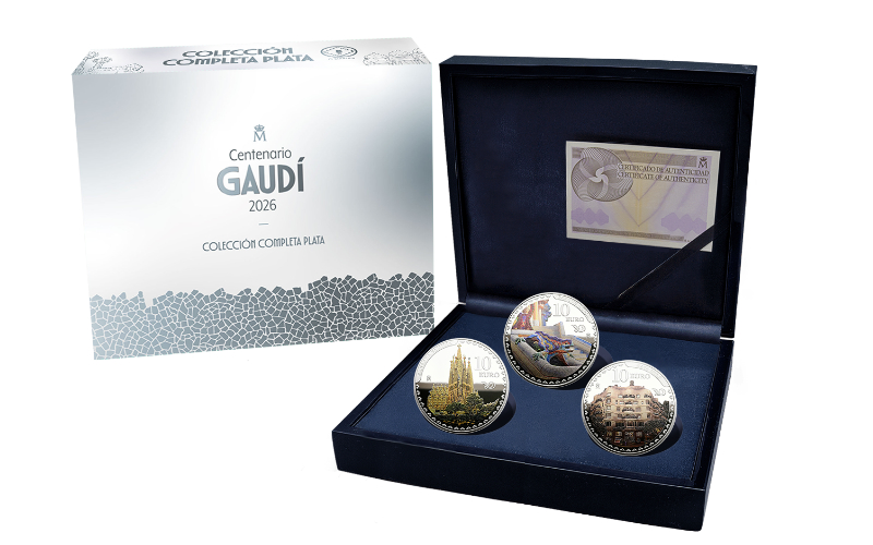 España Serie Plata 10 Euros 2026 Centenario de Antoni Gaudí PROOF