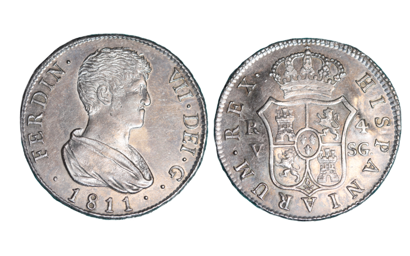 Fernando VII 4 Reales 1811 Valencia SG Bonita SC