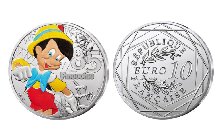 Francia 10 Euros 2025 Clásicos Animados Pinocchio SC