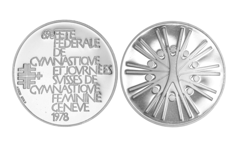 Medalla 69º Festival Federal de Gimnasia y Jornadas Suizas de Gimnasia Femenina 1978 Ginebra PROOF