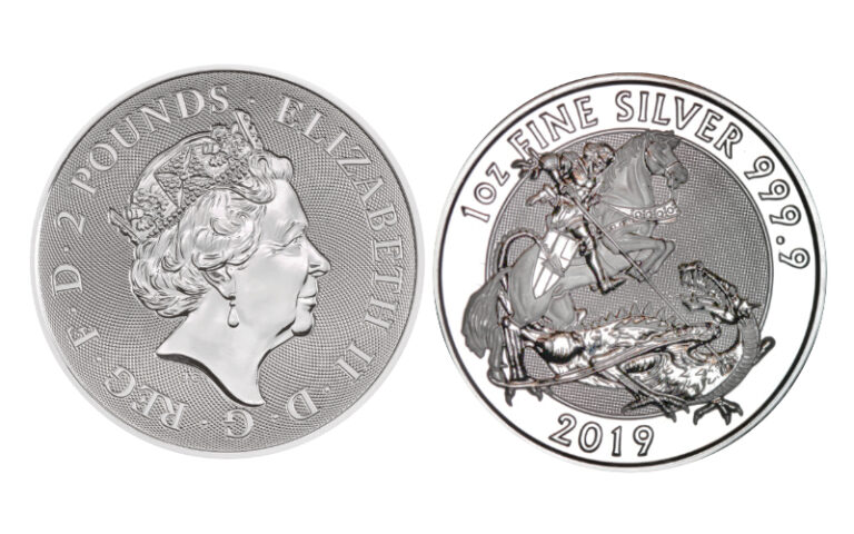 Gran Bretaña 2 Libras 2019 San Jorge y el Dragón PROOF