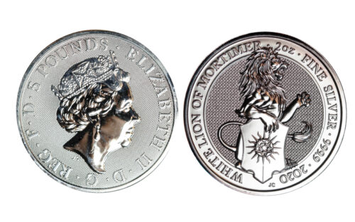 Gran Bretaña 5 Libras 2020 León Blanco de Mortimer PROOF