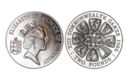 Guernsey 2 Libras 1986 XIII Juegos Commonwealth PROOF