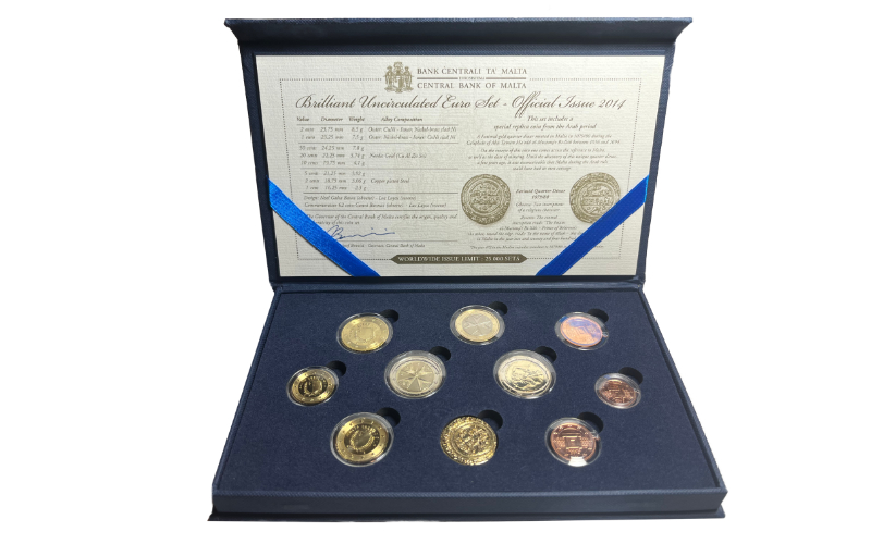 Malta Serie de Euros 2014 Maltese Euro Coin Collection SC
