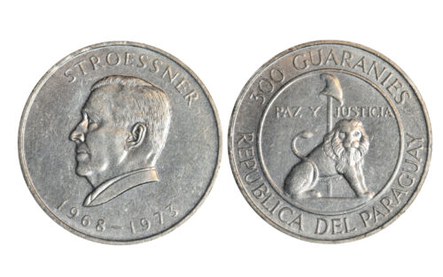 Paraguay 300 Guaraníes 1973 Presidente Stroessner EBC-