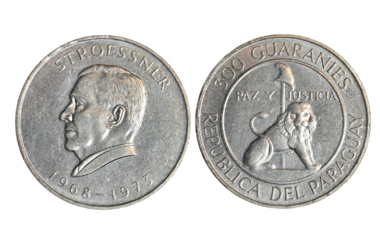 Paraguay 300 Guaraníes 1973 Presidente Stroessner EBC-