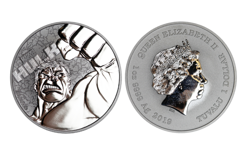 Tuvalu 1 Dólar 2019 Hulk PROOF