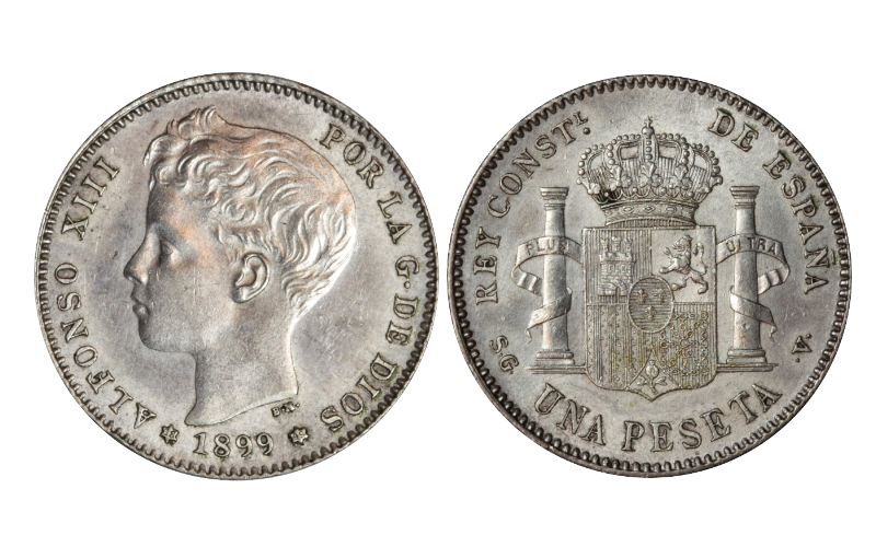 Alfonso XIII 1 Peseta 1899*18-99 SGV EBC