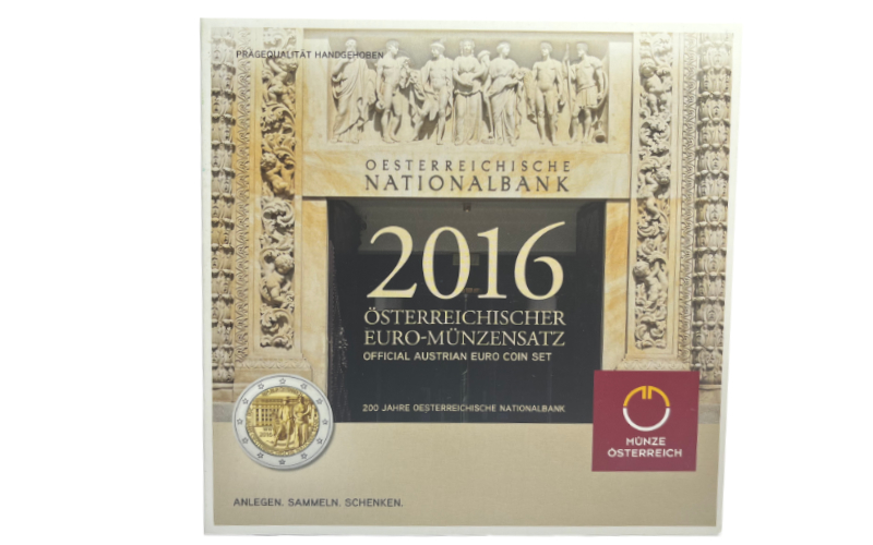 Austria Serie Euros Oficial 2016 BU