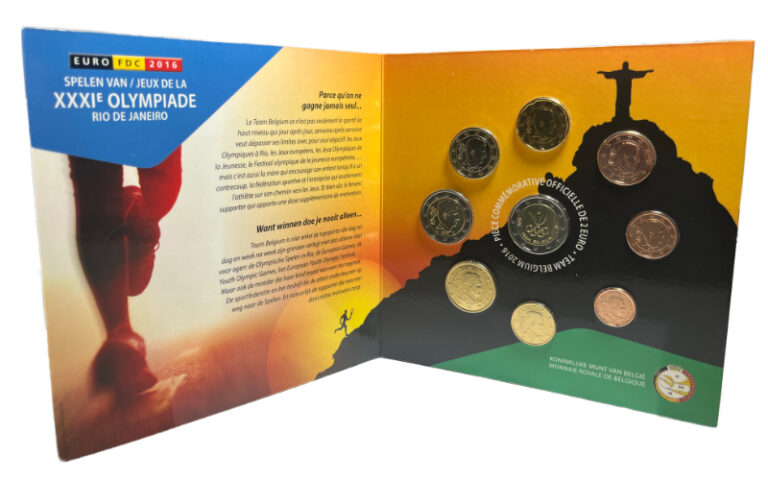Bélgica Serie Euros Oficial 2016 Olimpiadas Río de Janeiro FDC