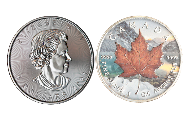 Canadá 5 Dólares 2021 Hoja de Arce BU