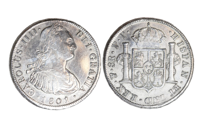 Carlos IV 8 Reales 1801 Potosí PP Limp. MBC+