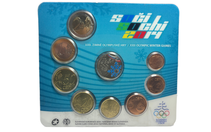 Eslovaquia Serie Euros Oficial 2014 Juegos Olímpicos de Invierno BU