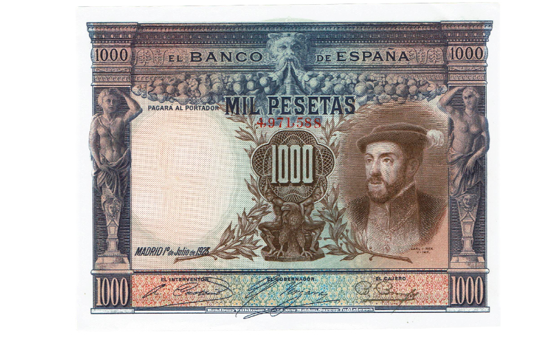 1.000 Pesetas 1 Julio 1925 Carlos I EBC
