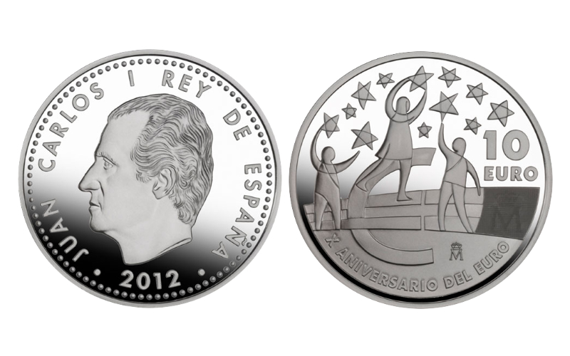España 10 Euros 2012 X Aniversario del Euro PROOF