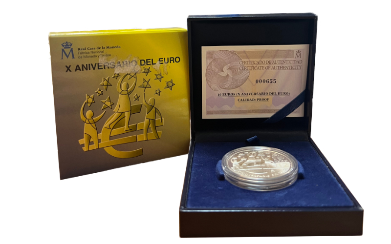 España 10 Euros 2011 VII Serie Herencia Europea Exploradores Francisco de Orellana PROOF