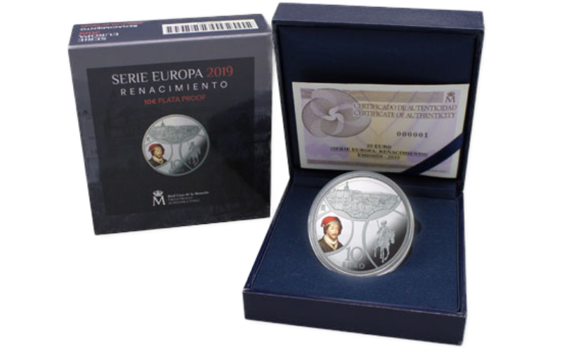 España 10 Euros 2019 Serie Europa Renacimiento PROOF
