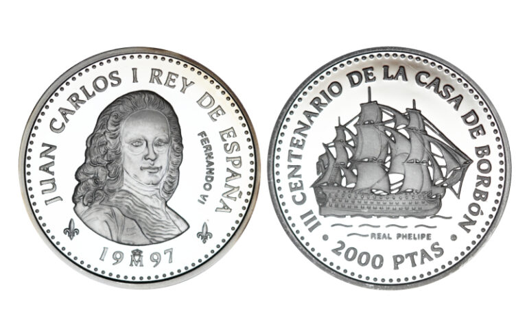 España 2.000 Pesetas 1997 Casa de Borbón Fernando VI PROOF